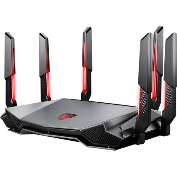 MSI RadiX AXE6600 AX6600 Tri Band MU-MIMO WiFi 6E Gaming Router, Black/Red (RADIXAXE6600) - Image 4